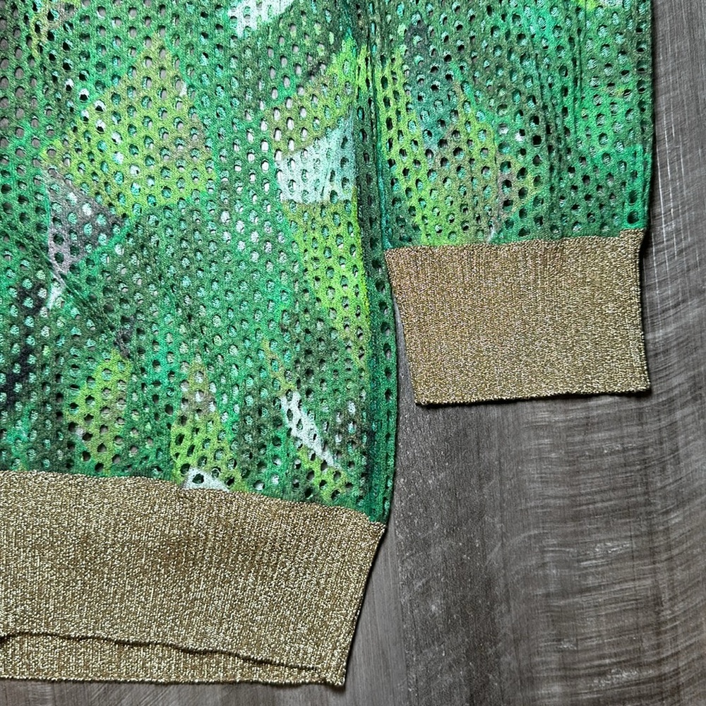 Escada Mesh Button Down Top - Medium - image 3